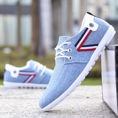 Men'S Soft-Soled Canvas Shoes, Sports And Leisure Old Beijing Cloth Shoes, Peas Shoes null