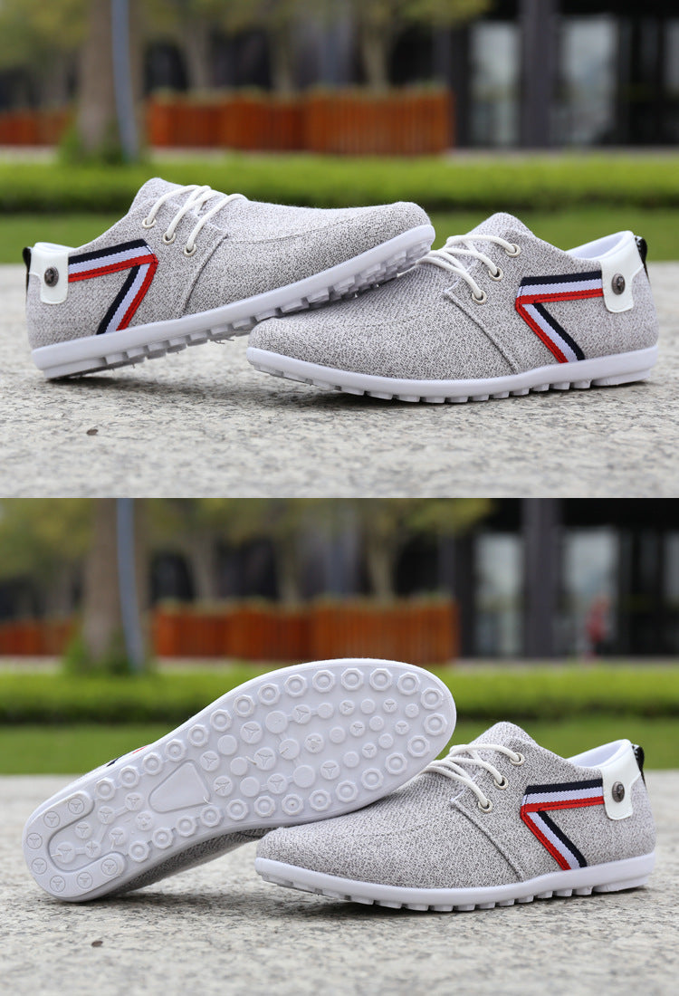 Men'S Soft-Soled Canvas Shoes, Sports And Leisure Old Beijing Cloth Shoes, Peas Shoes null
