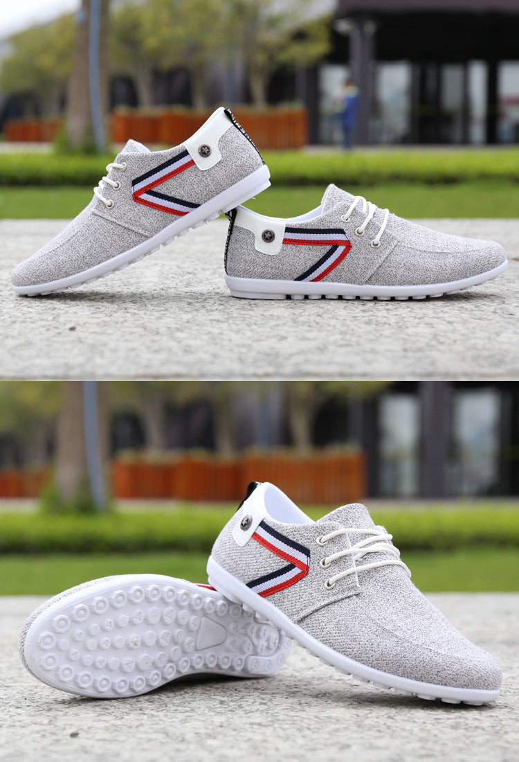 Men'S Soft-Soled Canvas Shoes, Sports And Leisure Old Beijing Cloth Shoes, Peas Shoes null