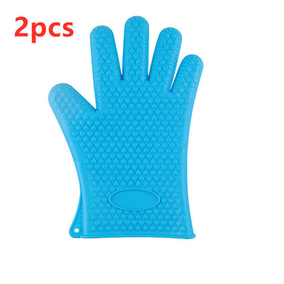 Food Grade Silicone Heat Resistant BBQ Glove Silicone Oven Mitts null
