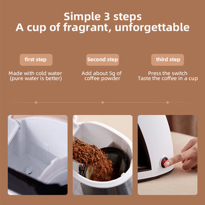 New Coffee Machine Fully Automatic Home Office Mini American Small Portable Coffee Maker null
