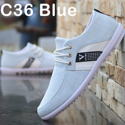 Men'S Soft-Soled Canvas Shoes, Sports And Leisure Old Beijing Cloth Shoes, Peas Shoes null