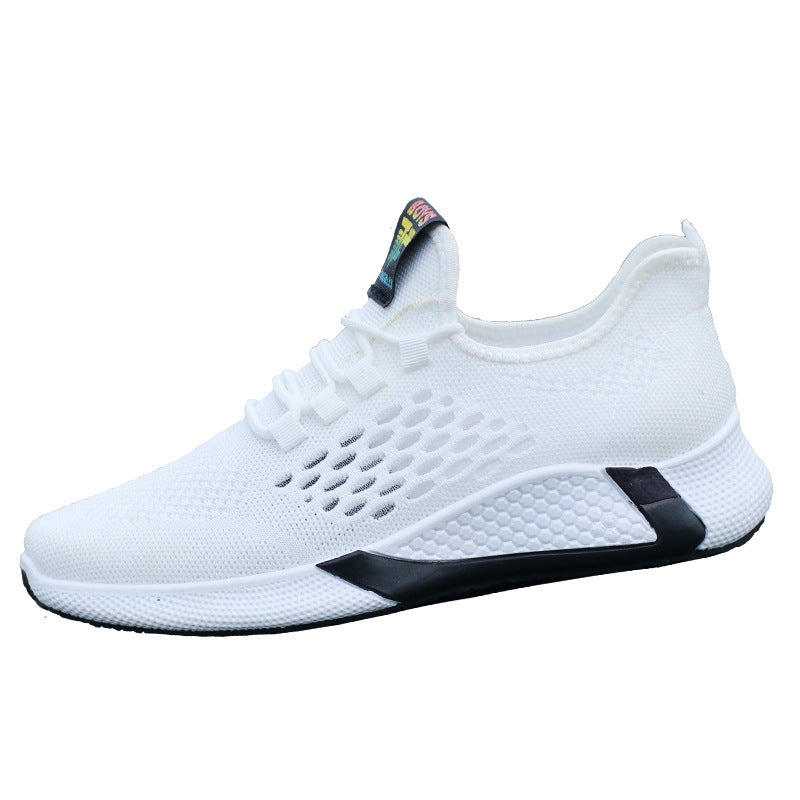 New Sports Shoes Men's Breathable Casual Mesh Shoes Comfort Increase Lace-up Non-slip Low-top Running Shoes null