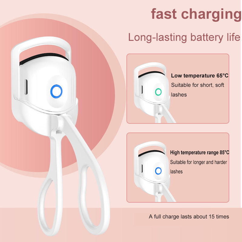 Eyelash Curler Portable Electric Heated Comb Eye Lash Long Lasting Eyelashes Curls Thermal Eyelash Curler Makeup Tools Heated Eyelash Curlers,Rechargeable Electric Eyelash Curler,Handheld Eyelash Heat null