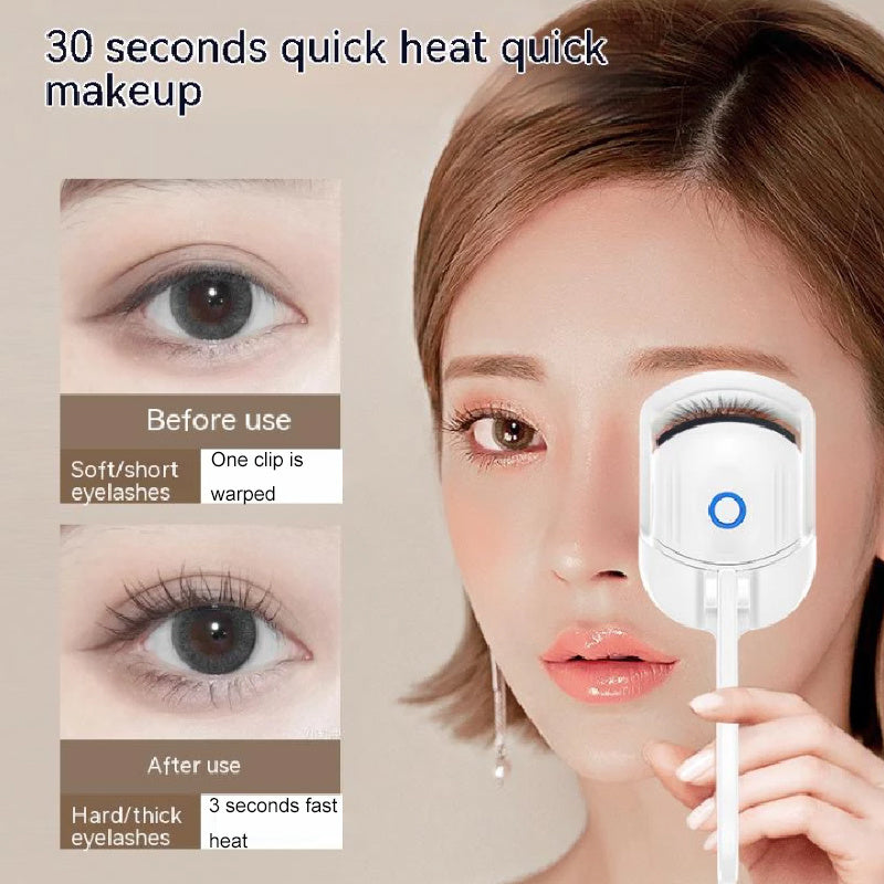 Eyelash Curler Portable Electric Heated Comb Eye Lash Long Lasting Eyelashes Curls Thermal Eyelash Curler Makeup Tools Heated Eyelash Curlers,Rechargeable Electric Eyelash Curler,Handheld Eyelash Heat null