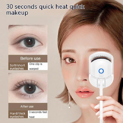 Eyelash Curler Portable Electric Heated Comb Eye Lash Long Lasting Eyelashes Curls Thermal Eyelash Curler Makeup Tools Heated Eyelash Curlers,Rechargeable Electric Eyelash Curler,Handheld Eyelash Heat null
