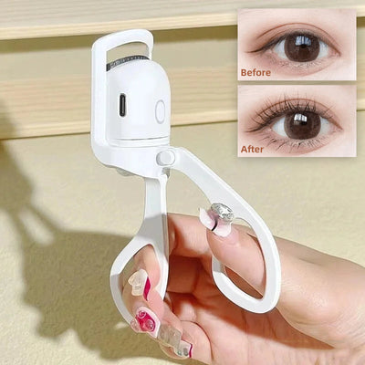 Eyelash Curler Portable Electric Heated Comb Eye Lash Long Lasting Eyelashes Curls Thermal Eyelash Curler Makeup Tools Heated Eyelash Curlers,Rechargeable Electric Eyelash Curler,Handheld Eyelash Heat null