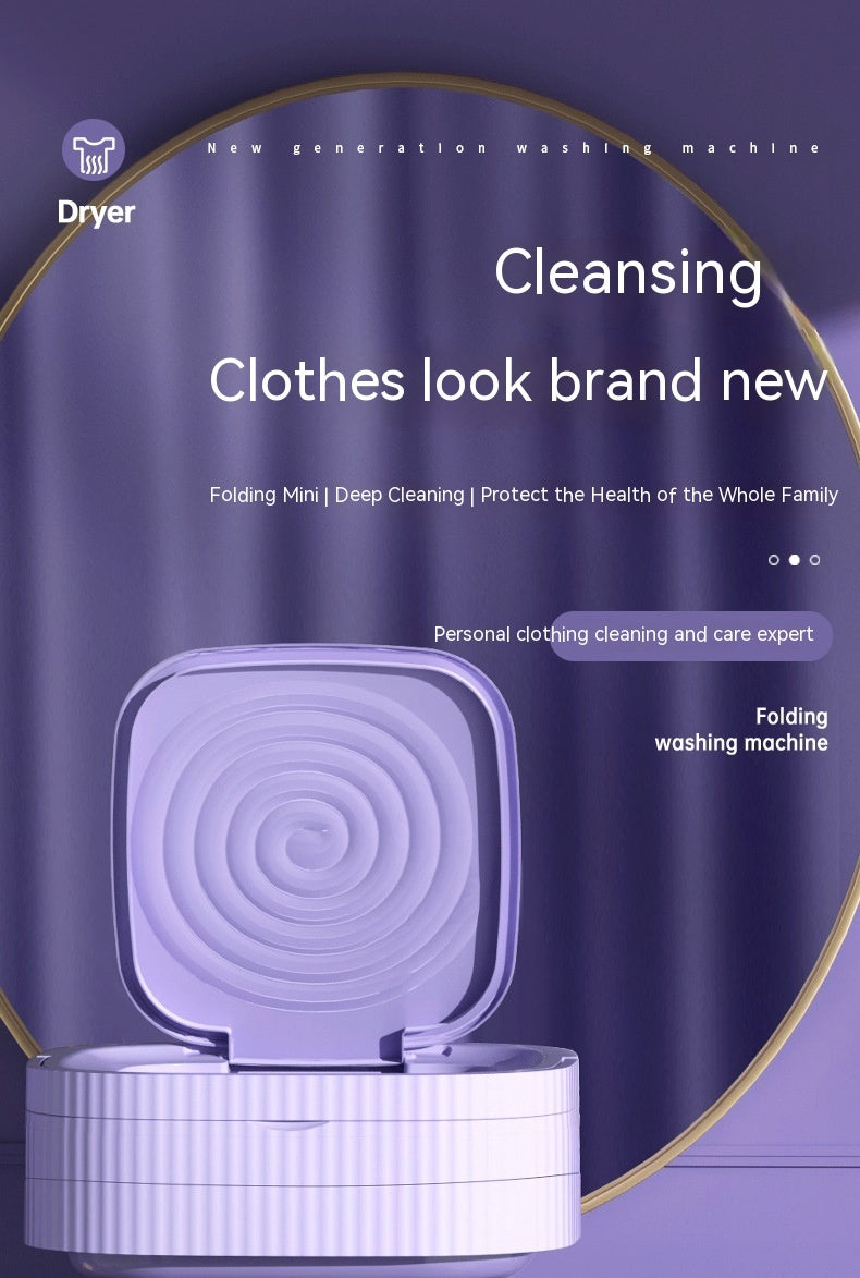 Plastic Folding Washing Machine Automatic Washing Underwear Panty Socks Baby Pet Clothes Dormitory Washing Integrated null