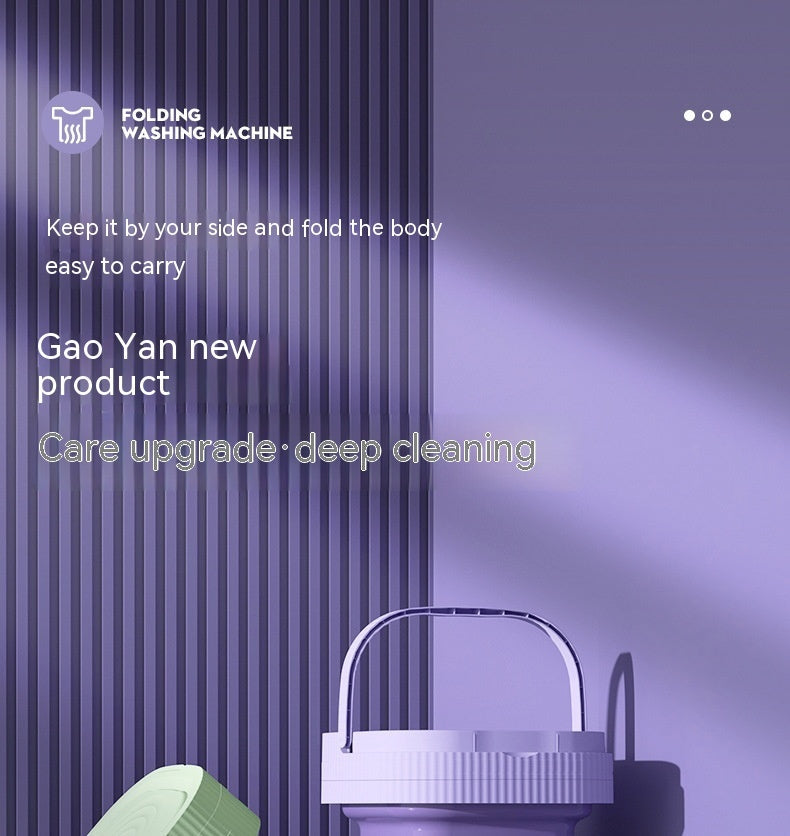 Plastic Folding Washing Machine Automatic Washing Underwear Panty Socks Baby Pet Clothes Dormitory Washing Integrated null