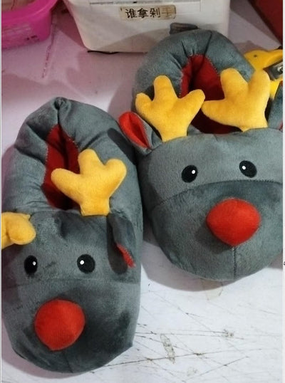 Christmas Shoes Cute Elk Home Slippers null