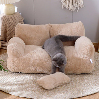 Luxury Cat Bed Sofa Winter Warm Cat Nest Pet Bed For Small Medium Dogs Cats Comfortable Plush Puppy Bed Pet Supplies null