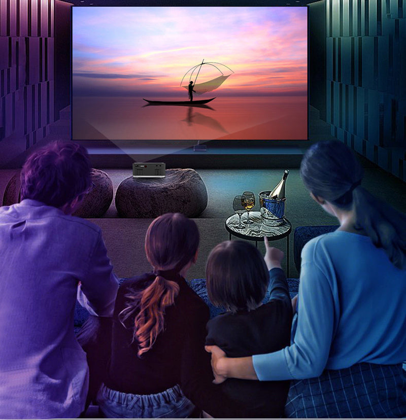 Mini Projector Led Home Theater Video Beamer Black null