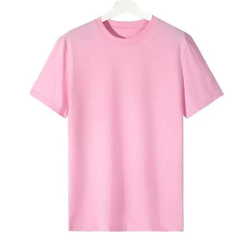 Solid Color Loose Half Sleeve Men's T-shirt null