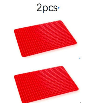 Non-Stick Silicone Pyramid Cooking Mat Baking Mat With Grid Versatile Oven BBQ Cooking Mat Heat-Resistant Mat Kitchen Tools Kitchen Gadgets null