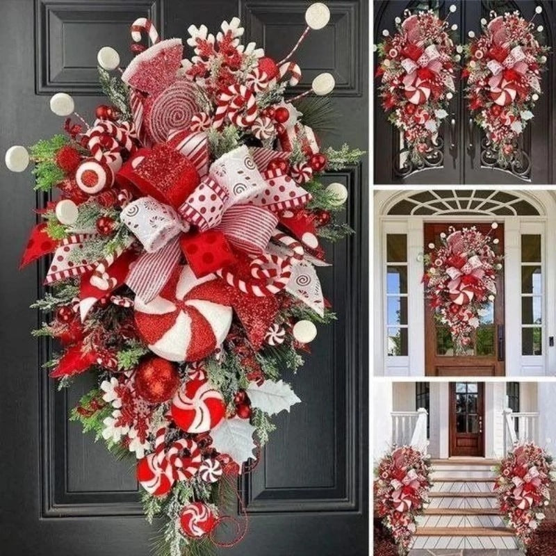 Christmas Upside Down Tree Door Wall Decoration null