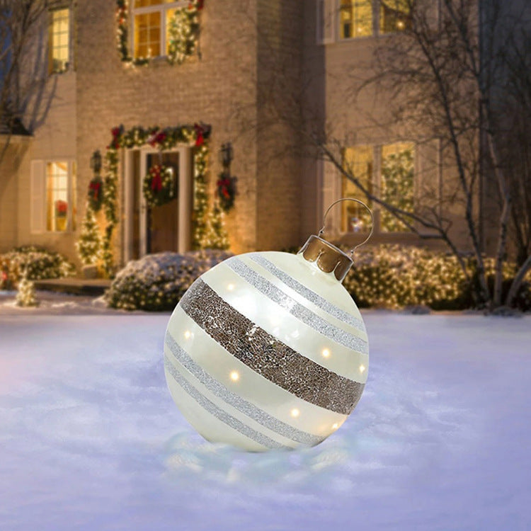 Christmas Ornament Ball Outdoor Pvc 60CM Inflatable Decorated Ball PVC Giant Big Large Balls Xmas Tree Decorations Toy Ball null