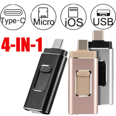 Compatible With Apple, 4 In 1 Stick For IPhoneAndroid Type C Usb Key null