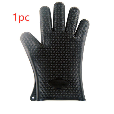 Food Grade Silicone Heat Resistant BBQ Glove Silicone Oven Mitts null