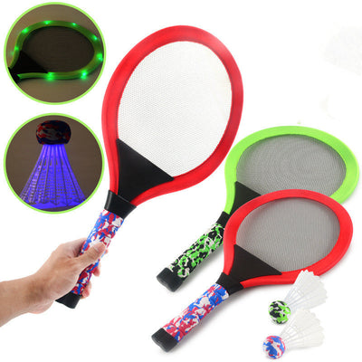 Children's luminous badminton racket set null