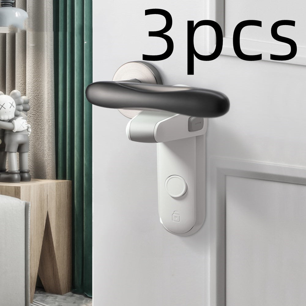 Children's Door Lever Lock Opening Artifact Anti-cat Anti-pet Room Easy To Install And Use null
