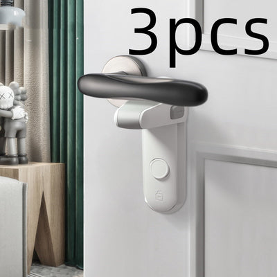 Children's Door Lever Lock Opening Artifact Anti-cat Anti-pet Room Easy To Install And Use null