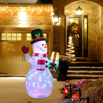 Christmas LED Lights Glowing Santa Tree Snowman Inflatable Doll Outdoor Yard Garden Decor null