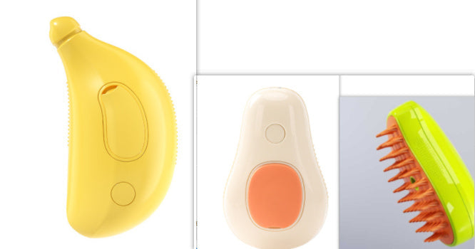 Steamy Cat Brush Cat Dog Grooming Comb Electric Self Cleaning Steam Cat Brush For Massage Avocado Shape Pet Spray Cat Grooming null