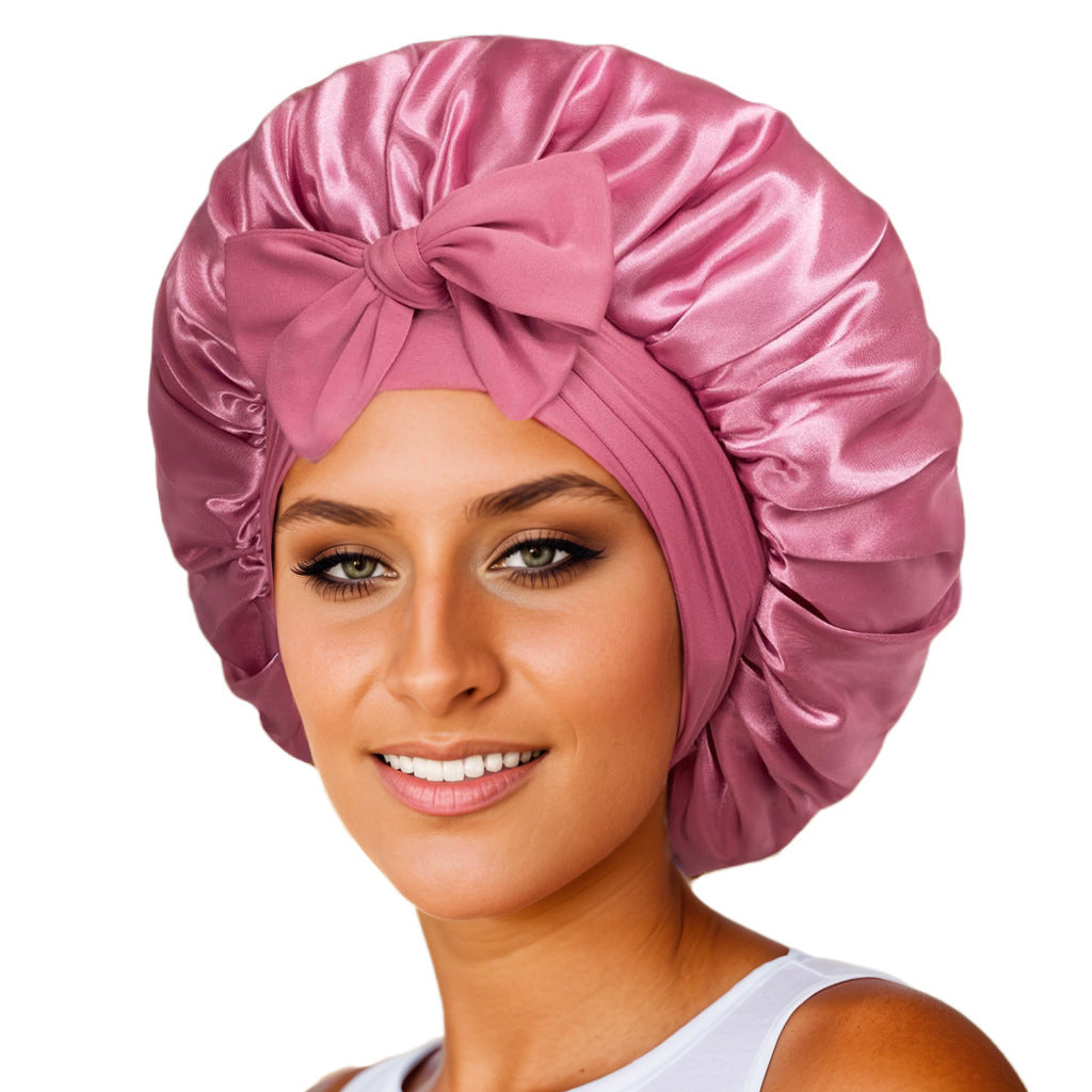 New Silk Bonnet For Sleeping Women Satin Bonnet Hair Bonnet Night Sleep Cap Scarf Wrap For Curly Hair With Tie Band For Curly Hair null