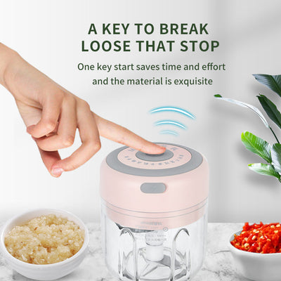 Mini Electric Garlic Chopper USB Charging Ginger Masher Machine Sturdy Durable Chili Vegetable Crusher Kitchen Tool null