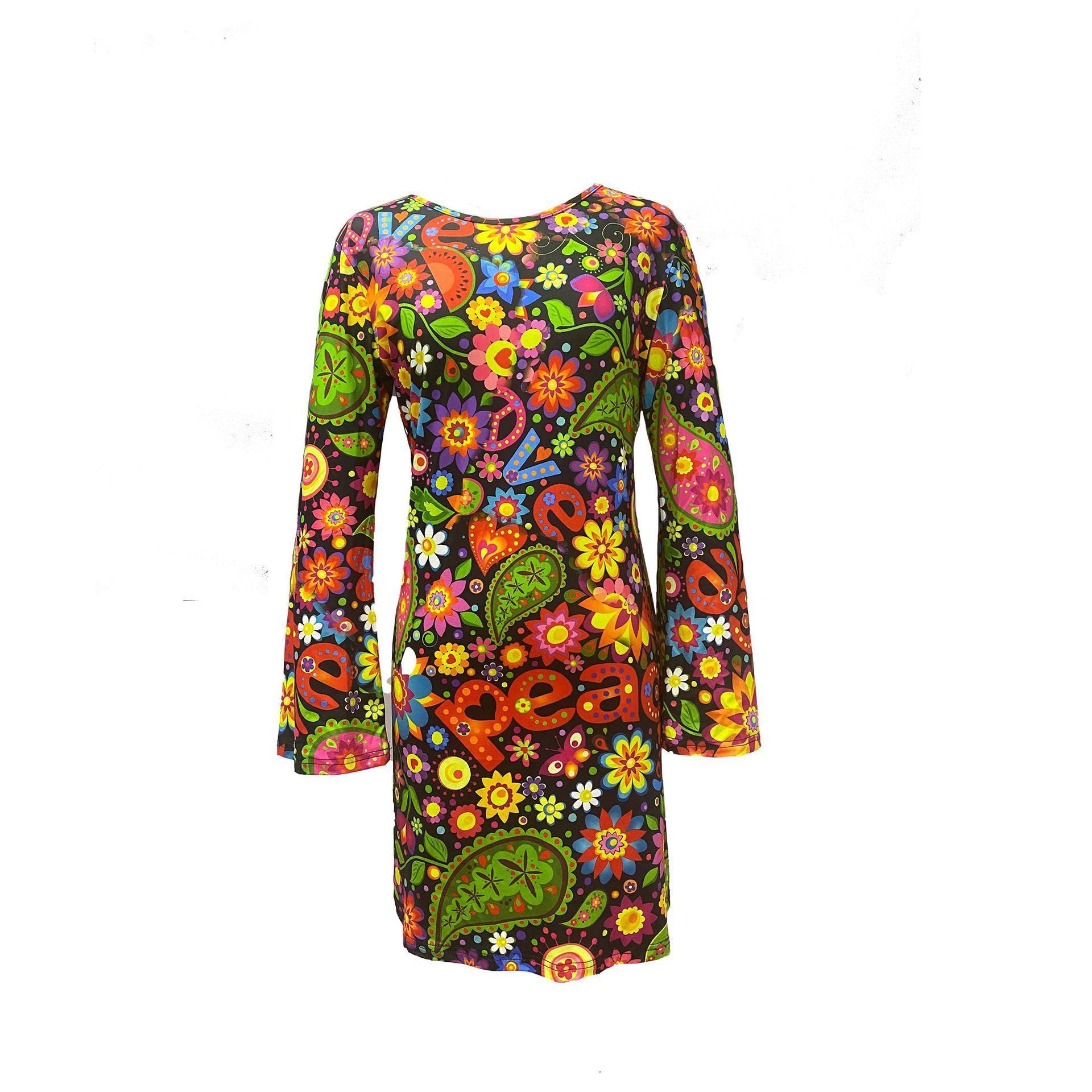 Vintage Hippie Clothing Print Women Dress Shoppers Synchrony