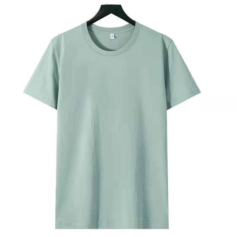 Solid Color Loose Half Sleeve Men's T-shirt null