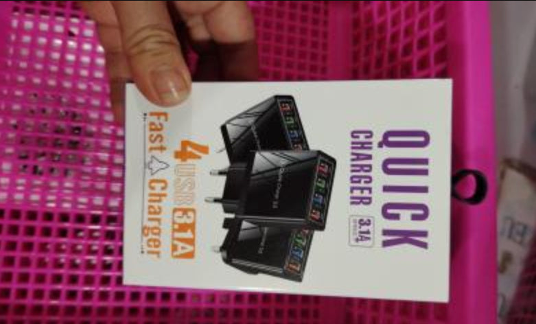 USB Charger Quick Charge 3.0 4 Phone Adapter For Tablet Portable Wall Mobile Charger Fast Charger null