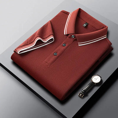 Summer Lapel Mercerized Cotton T-shirt Loose Breathable null