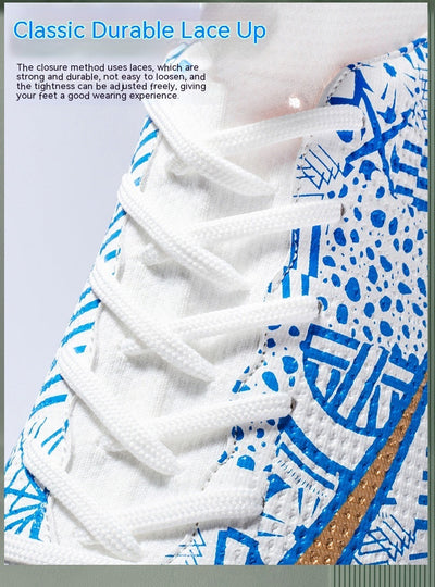New Breathable Sports High-top Firm Ground Soccer Shoes null