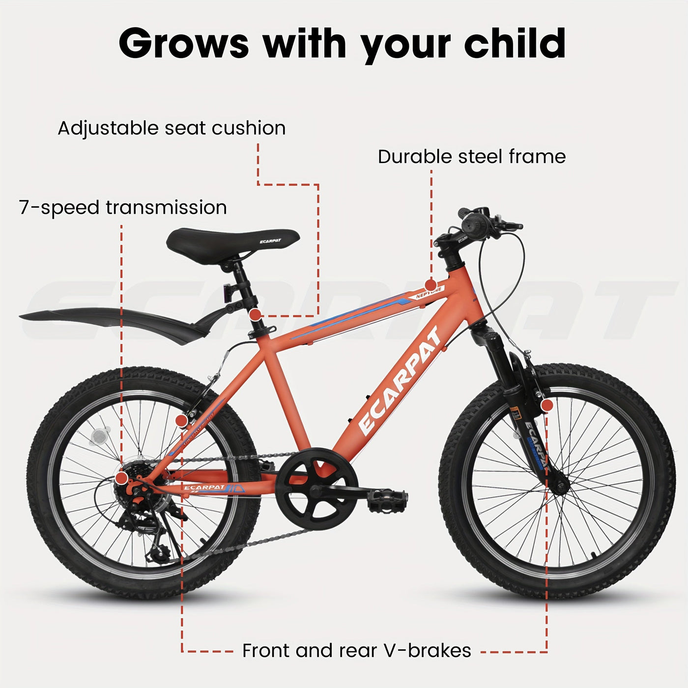 A20215 Kids Bicycle 20 Inch Kids Montain Bike Gear 7 Speed Bike For Boys And Girls null