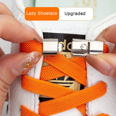 Press Lock Shoelaces Without Ties Elastic Laces Sneaker 8MM Widened Flat No Tie Shoe Laces Kids Shoelace For Shoes null
