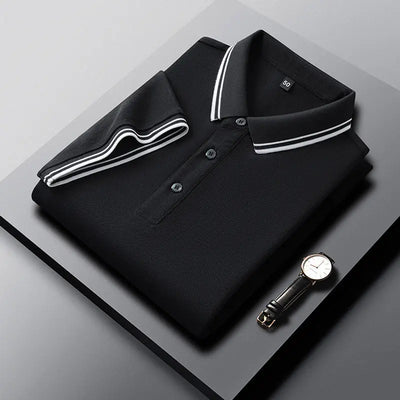 Summer Lapel Mercerized Cotton T-shirt Loose Breathable null