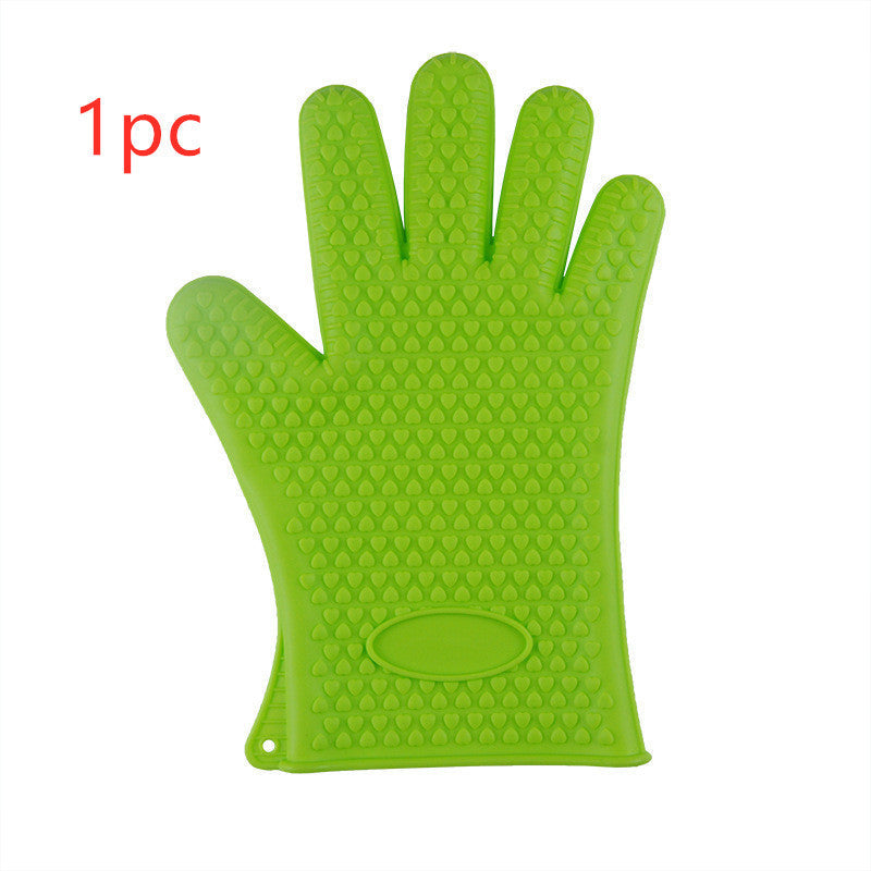 Food Grade Silicone Heat Resistant BBQ Glove Silicone Oven Mitts null