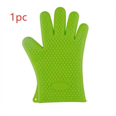 Food Grade Silicone Heat Resistant BBQ Glove Silicone Oven Mitts null