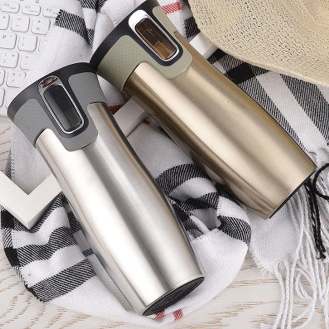 Vacuum Insulated Stainless Steel Travel Mugs Water Flask Thermal Tea Bottle null