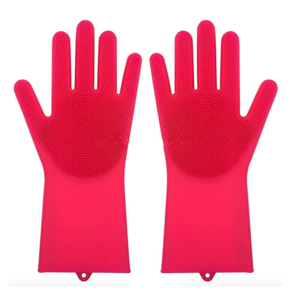 Silicone Heat-resistant Cleaning Brush Scrubbing Gloves null