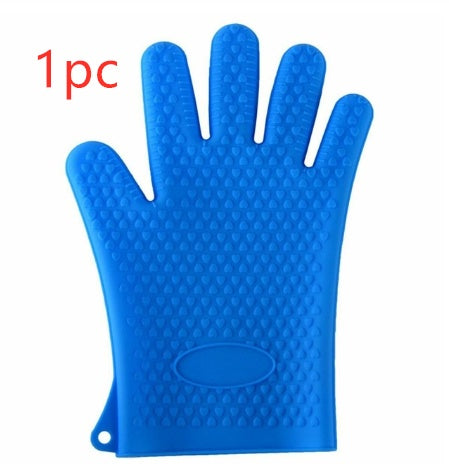 Food Grade Silicone Heat Resistant BBQ Glove Silicone Oven Mitts null
