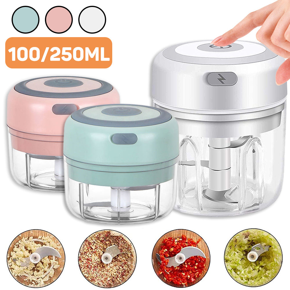 Mini Electric Garlic Chopper USB Charging Ginger Masher Machine Sturdy Durable Chili Vegetable Crusher Kitchen Tool null
