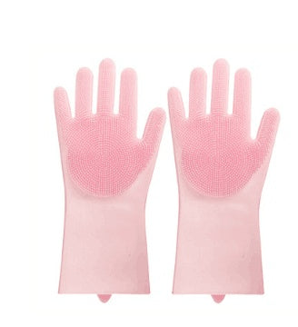Silicone Heat-resistant Cleaning Brush Scrubbing Gloves null