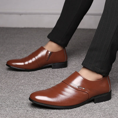 Casual pointed toe shoes men leather shoes men null