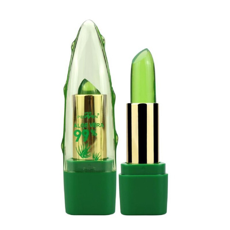 Aloe Vera Gel Color Changing Lipstick Gloss  Moisturizer Anti-drying Desalination Fine-grain Lip Blam Care null