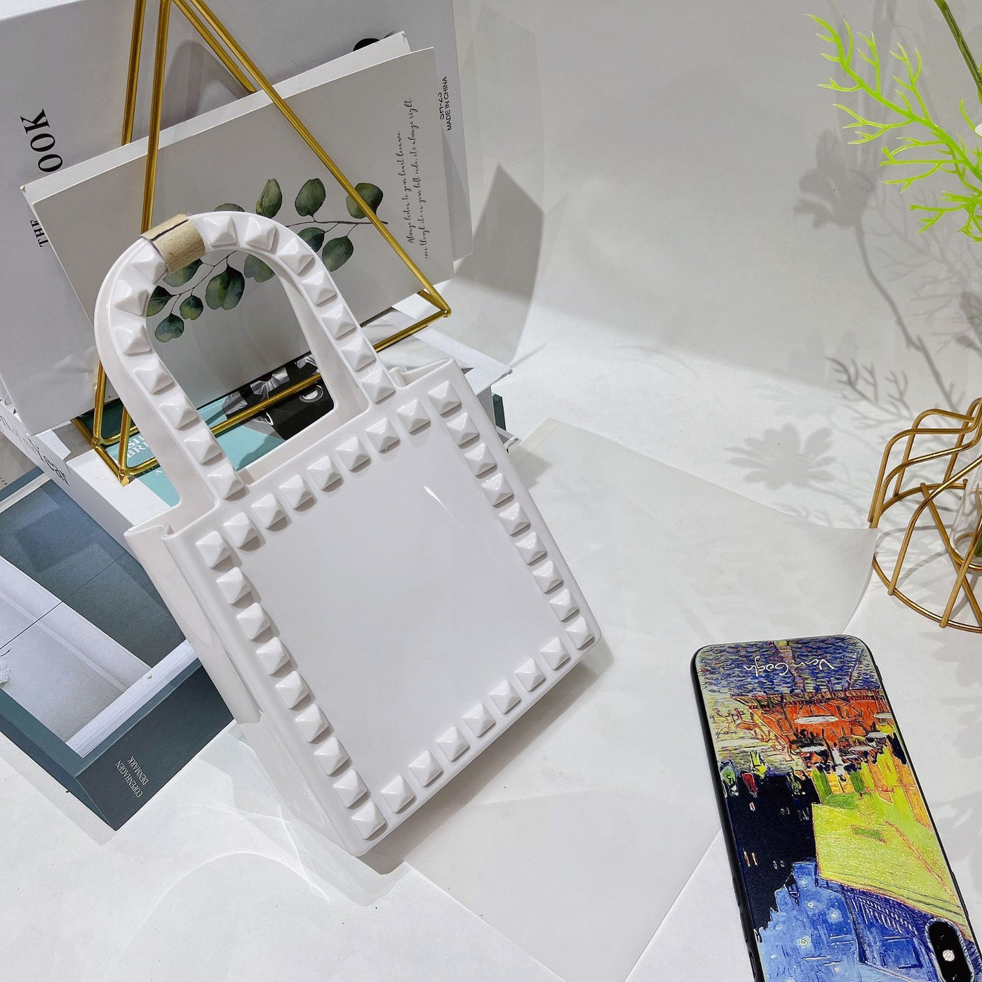 Fashion Small Rivet Square Bag One-shoulder Crossbody null