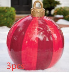 Christmas Ornament Ball Outdoor Pvc 60CM Inflatable Decorated Ball PVC Giant Big Large Balls Xmas Tree Decorations Toy Ball null