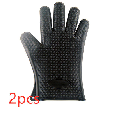 Food Grade Silicone Heat Resistant BBQ Glove Silicone Oven Mitts null
