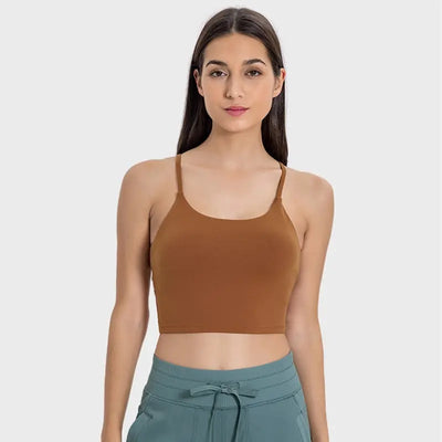 Yoga Jacket Women's Sports Underwear With Chest Pad Thin Belt Beauty Back null